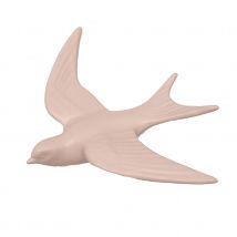 Déco murale hirondelle en Résine - Rose - Métal - Home Maison