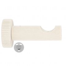 Support tringle tige en frêne 80 mm D28 - Blanc - 28 mm - Bois - Home Maison
