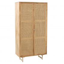 Armoire en rotin et bois de manguier naturel - Naturel - 45x175 cm - Bois - Home Maison