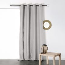 Rideau en Coton et Lin Uni XXL - Gris clair - 135x350 cm - Coton - Home Maison