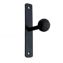 Patère murale boule en métal brut - Noir - 10x2x12 cm - Fer Forgé - Home Maison