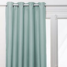 Rideau à oeillets isolant thermique avec doublure polaire - Céladon - 140x260 cm - Polyester - Home Maison
