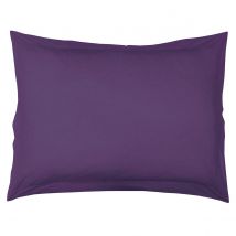 Taie d'Oreiller Unie en 100 % Coton - Violet parme - Coton - Home Maison