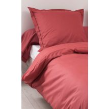 Housse de Couette Unie en 100 % Coton - Rouge - Coton - Home Maison
