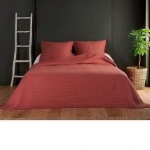 Couvre lit et taie matelassés - Orange - Polyester - Home Maison
