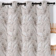 Rideau aux impressions exotiques - Beige - Polyester - Home Maison