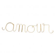 Mot fil de laiton doré "AMOUR" - Doré - 28x0.1x5 cm - Métal - Home Maison