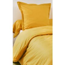 Housse de Couette Unie en 100 % Coton - Jaune moutarde - Coton - Home Maison