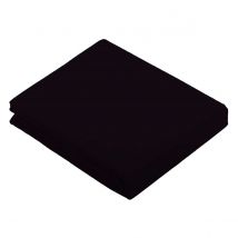 Drap Plat Uni en 100 % Coton - Noir - Coton - Home Maison