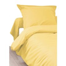 Housse de Couette Unie en 100 % Coton - Jaune - Coton - Home Maison