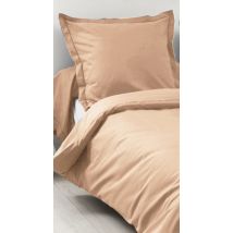 Housse de Couette Unie en 100 % Coton - Orange corail - Coton - Home Maison