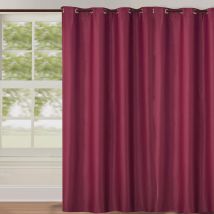 Rideau Occultant Uni Grande Largeur - Rouge - Polyester - Home Maison
