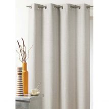Rideau d'ameublement 100 % occultant uni doublé - Ecru - Polyester/Occultant - Home Maison