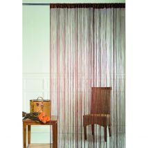 Rideau à Fils Spaghetti - Marron chocolat - Polyester - Home Maison