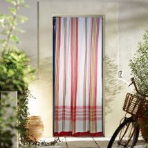 Rideau de Porte "Marseillais" à rayures d'Antan - Rouge - Coton - Home Maison