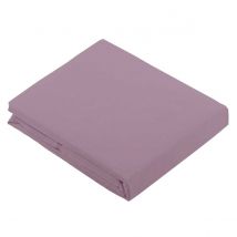 Drap Plat Uni en 100 % Coton - Vieux rose - Coton - Home Maison