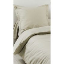 Housse de Couette Unie en 100 % Coton - Beige - Coton - Home Maison