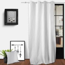 Rideau à œillets Spirit - Blanc - Coton - Home Maison