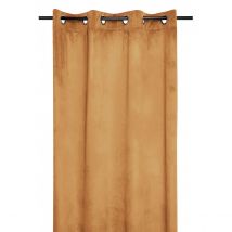 Rideau épais Uni Aspect Velours - Jaune moutarde - Polyester - Home Maison
