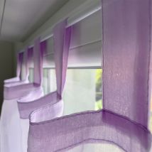 Rideau uni à passants - Violet parme - Polyester - Home Maison