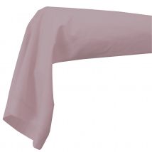 Housse de traversin percale 86 x 190 cm unie - Rose poudré - 86x190 cm - Percale de coton - Home Maison