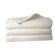 Couverture laine Woolmark double face - Naturel - Laine - Home Maison
