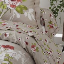Parure de draps 4 pièces esprit champêtre - Ficelle - Coton - Home Maison
