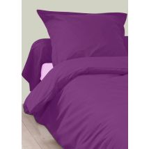 Housse de Couette Unie en 100 % Coton - Violet parme - Coton - Home Maison