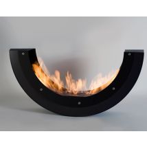 ERTA U - Biocamino Da Pavimento Freestanding colore Nero