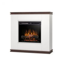 Caminetto elettrico a libera installazione a LED Mod. VENA - 23&quot; colore Bianco opaco / Rovere - 103 x 100 x 35,4