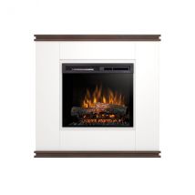 Caminetto elettrico a libera installazione a LED Mod. VENA - 28&quot; colore Bianco opaco / Rovere - 103 x 100 x 35,4