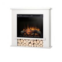 Caminetto Elettrico A Libera Installazione A LED Mod. TULA - 28&quot; colore Bianco opaco - 106 x 100 x 28