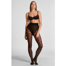 Hunkemöller Pantys 15 Denier a Cuadros Negro