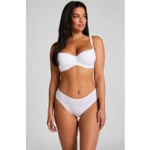 Hunkemöller Culotte brésilienne jambe haute coton Blanc