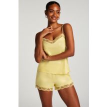 Hunkemöller Short de pyjama Satin Jaune