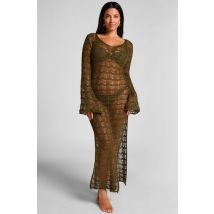 Hunkemöller Robe maxi en crochet Vert