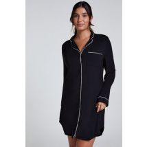 Hunkemöller Robe-chemise à manches longues en jersey Essential Noir