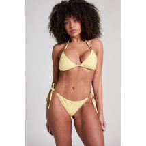 Hunkemöller Slip de Bikini Cheeky Tanga Crochet Jaune