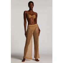 Hunkemöller Pantalon de plage brillant Goldie Jaune