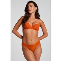 Hunkemöller String Invisible Maille à rayures Orange