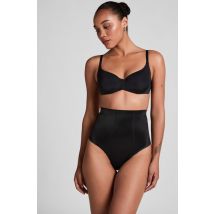 Hunkemöller String taille haute avec gaine sculptante en dentelle scuba Noir