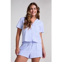 Hunkemöller Short Seersucker Bleu