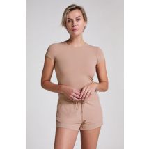 Hunkemöller Short en jersey côtelé Essential Beige