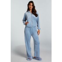 Hunkemöller Pantalon de pyjama velours Bleu