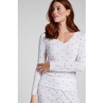 Hunkemöller Haut de pyjama Pointelle Blanc