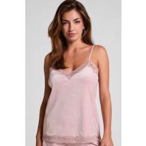 Hunkemöller Camisole velours Dentelle Rose