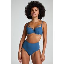 Hunkemöller Bas de bikini Rio taille haute festonné Bleu