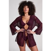 Hunkemöller Caftan de plage en crochet Violet