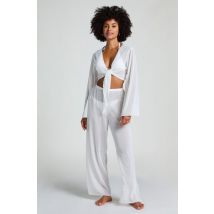 Hunkemöller Pantalon de plage en maille Blanc