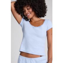 Hunkemöller Top Pointelle Bleu
